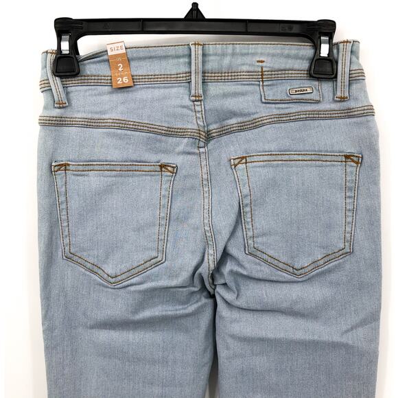 PRANA Women's Soma Skinny Jeans 2 26 Light Washed Blue High Rise Stretch NWT - Picture 9 of 13
